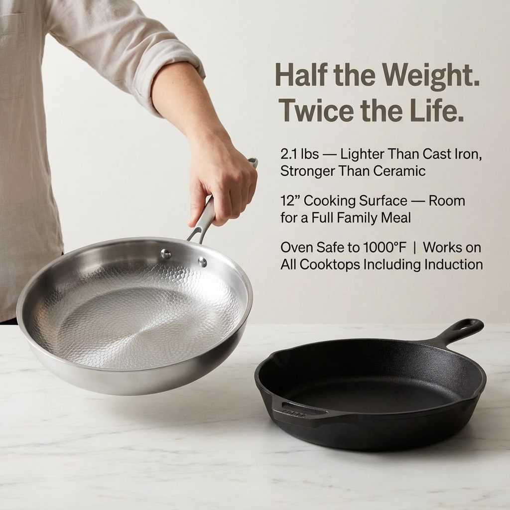 Titanium Hammered Pan